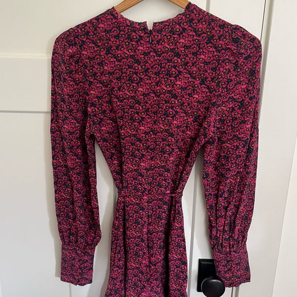 REBECCA VALLANCE Rosette Belted Floral-Print Silk Crepe De Chine Mini Dress - Picture 8 of 16